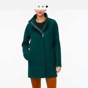 J. Crew City Coat in Dark Forest Green, beautiful!